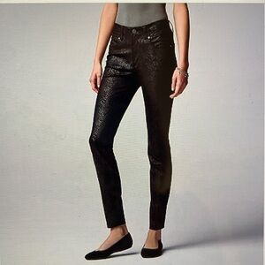 SIMPLY VERA Skinny Pant High Rise Snake print Polished twill date night Size XXL